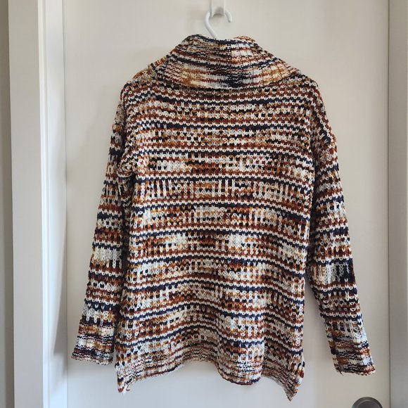 Tribal Patterned Cowl Neck Sweater - Picture 2 of 5